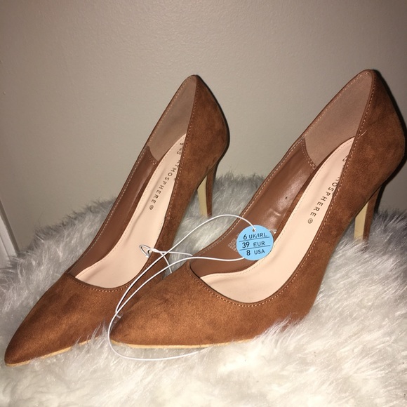 Primark Shoes - Brown suede heels